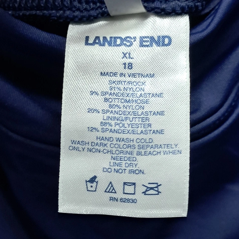 Land's End Women's Modest Swim Leggings UPF 50 Sun Protection Blue X-Large 18 - Image 4 of 4