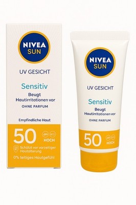 NIVEA UV GESICHT Sensitiv Sonnenschutz Sonnencreme 50,0 ml (258,00 /L)