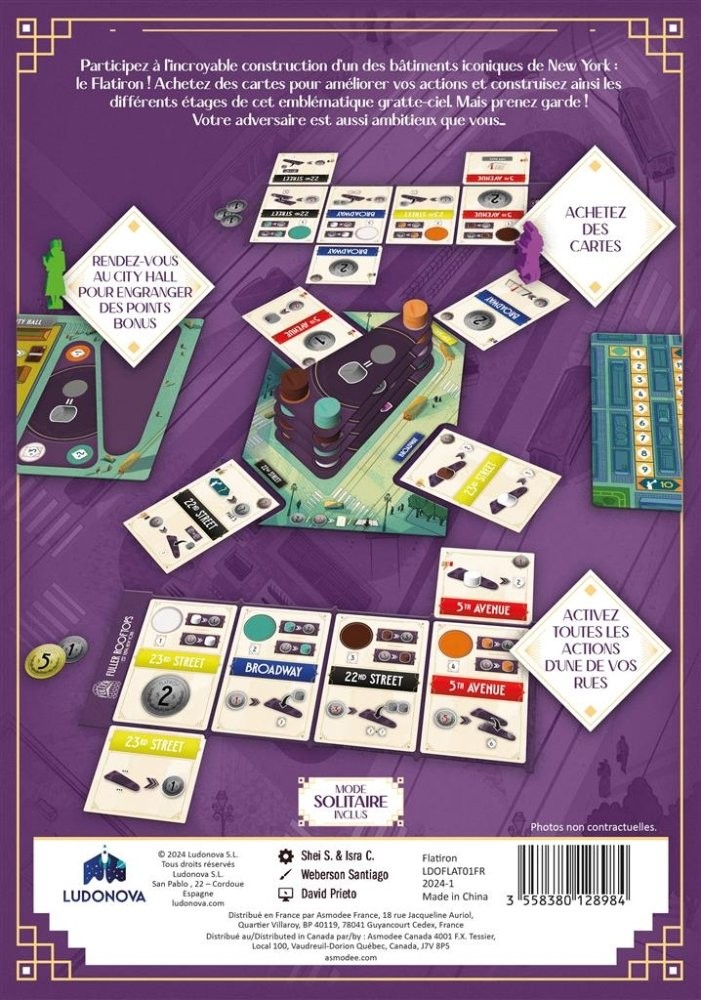 Flatiron Jeu de Société Stratégie Deck-Building et Placement d'Ouvriers - 2