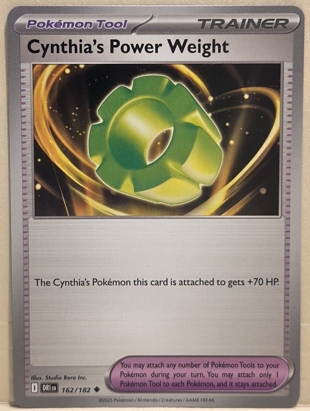 Cynthia's Power Weight - SV10: Destined Rivals 162/182 - NM Pokemon