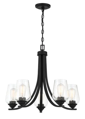Minka Lavery 4925 Shyloh 5 Light 23"W Vantage Chandelier - Nickel - Picture 3 of 3