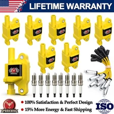 For Cadillac Chevy Silverado 1500 GMC 8* Ignition Coil+Spark Plug+Wire set UF413