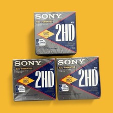 Sony Mac 2HD 3.5 Micro Floppy Disk Dble Sided Hgh Density 30 Disks 3 Boxes NEW