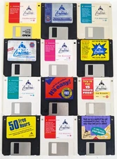 RANDOM LOT of 5 America Online Disks, Vintage AOL 3.5" Floppy Diskettes