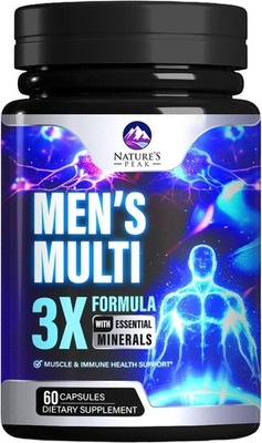 Men's Multivitamins Supplement - with Vitamin B12, A, C, D, E, Zinc & Calcium