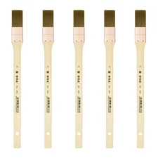 XDT#2802-24 Hake Brush 5Pc Set- Flat Watercolor Brush with Nylon Hair