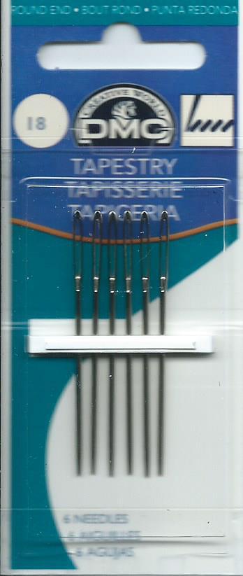Pack of 6 DMC Tapestry Needles Size 18