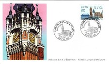 3401 + FDC  ENVELOPPE  1er JOUR        HOTEL DE VILLE   CALAIS