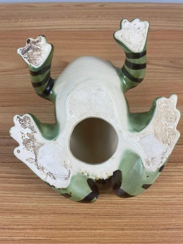 Vintage Brush McCoy Pottery Large 8"" Frog Figurine Garden Statue - Picture 5 of 6