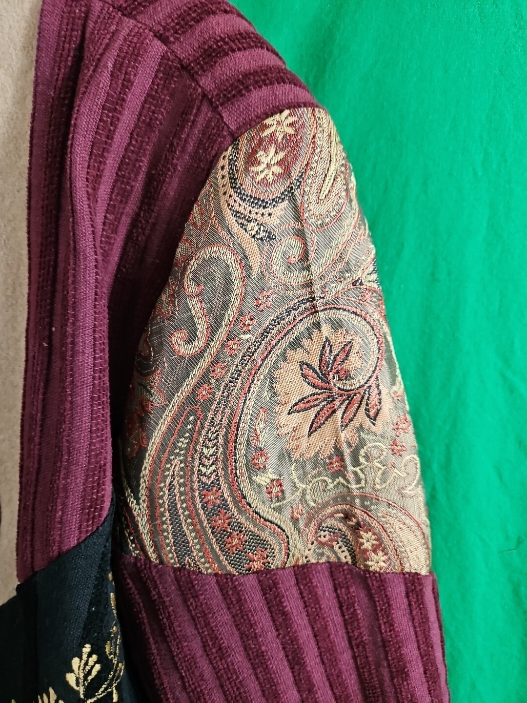 Indigo Moon Sz Large Patchwork Button Up Jacket B… - image 5