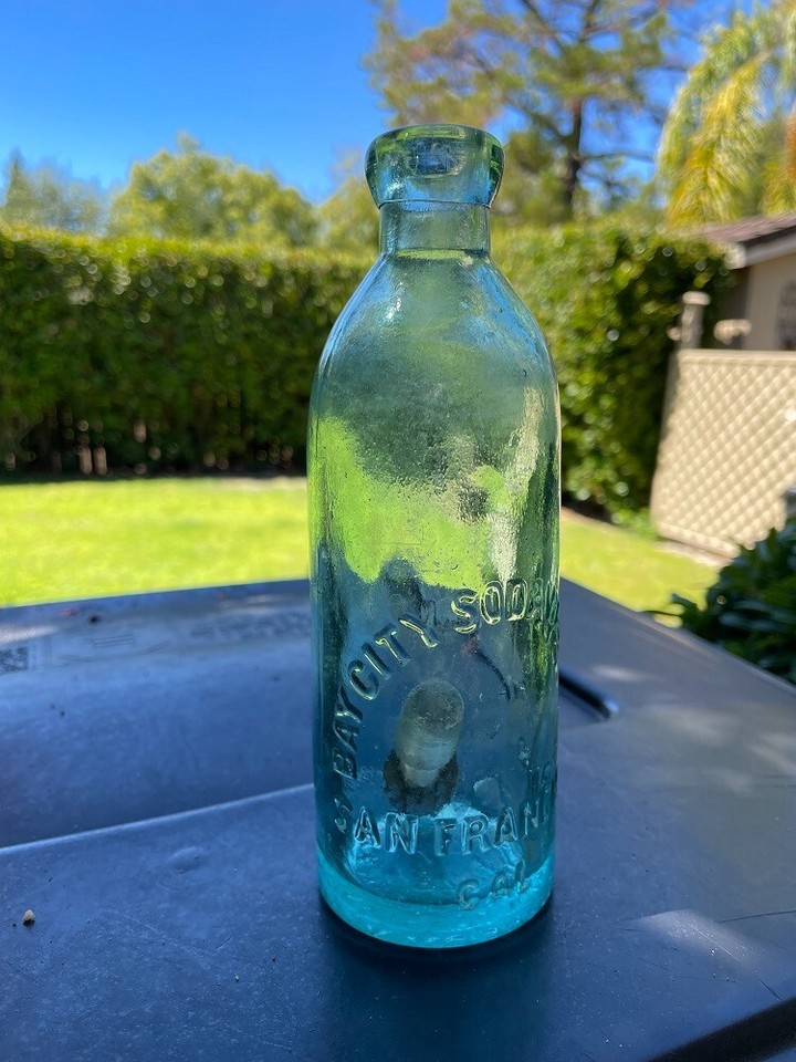 BAY CITY SODA WATER CO. SAN FRANCISCO, CAL. GRAVITATING STOPPER SODA