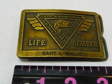 NORTH AMERICAN FISHING CLUB LIFE MEMBER BELT BUCKLE