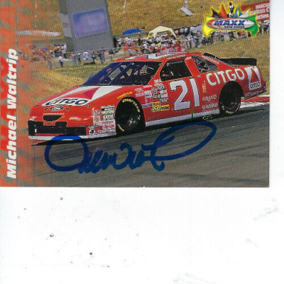 MICHAEL WALTRIP SIGNED 1997 MAXX RACING #66 - NASCAR | eBay