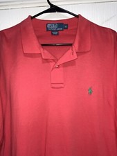 Polo Ralph Lauren Polo Shirt Mens XL Red Performance Golf Green Pony