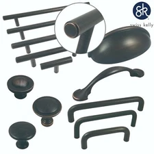 Swiss Kelly Hardware Oil Rubbed Bronze Kitchen Cabinet Handles Drawer Pulls