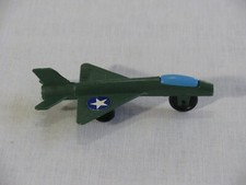 Green Plastic Toy Military Jet w/Star on Wing, Unbranded
