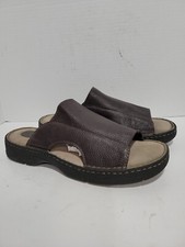 FIELD GEAR BROWN LEATHER SLIP-ON CASUAL SANDALS MENS 13 SHOES