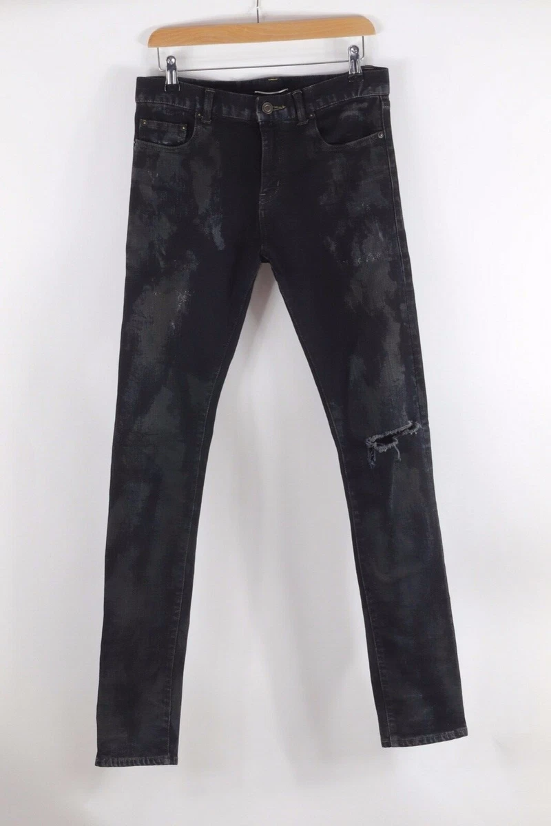 Saint Laurent Paris FW13 Oil Stain Denim Size 29