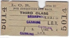 Liverpool Overhead Railway Ticket Brunswick to Canning