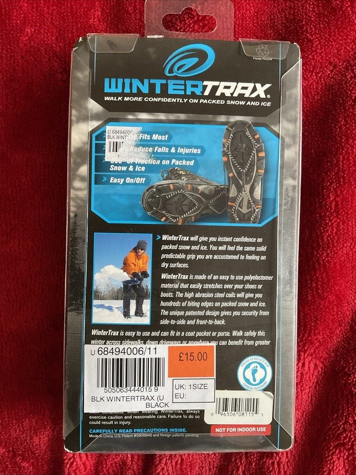 Winter Trax Shoe Grips, For Snow And Ice, One Size, BNWB eBay