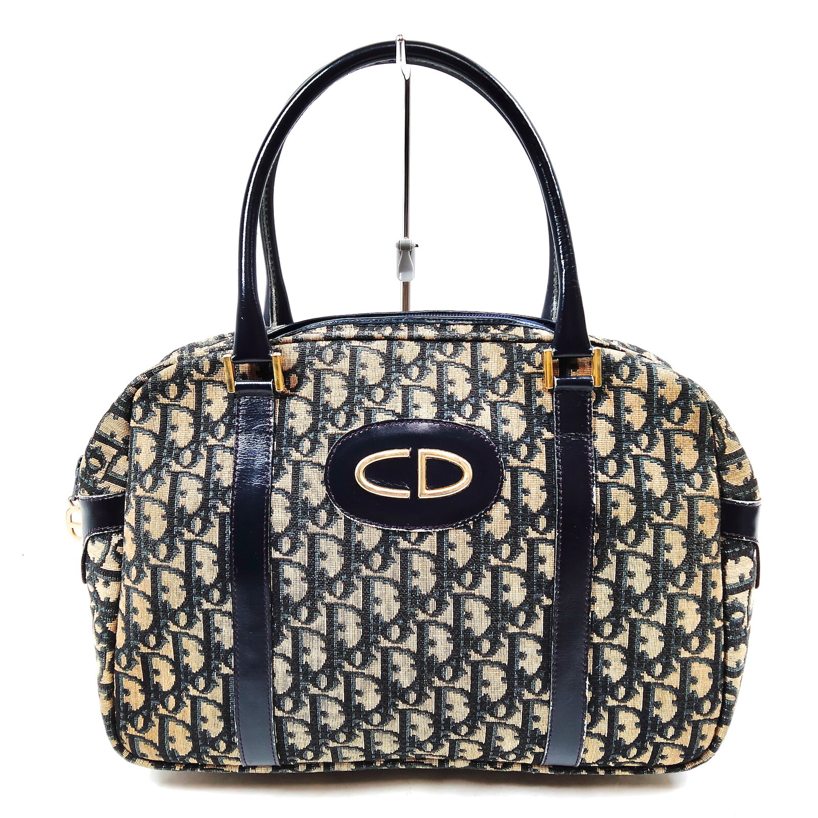 Christian Dior Hand Bag Navy Blue Canvas 2019388 eBay