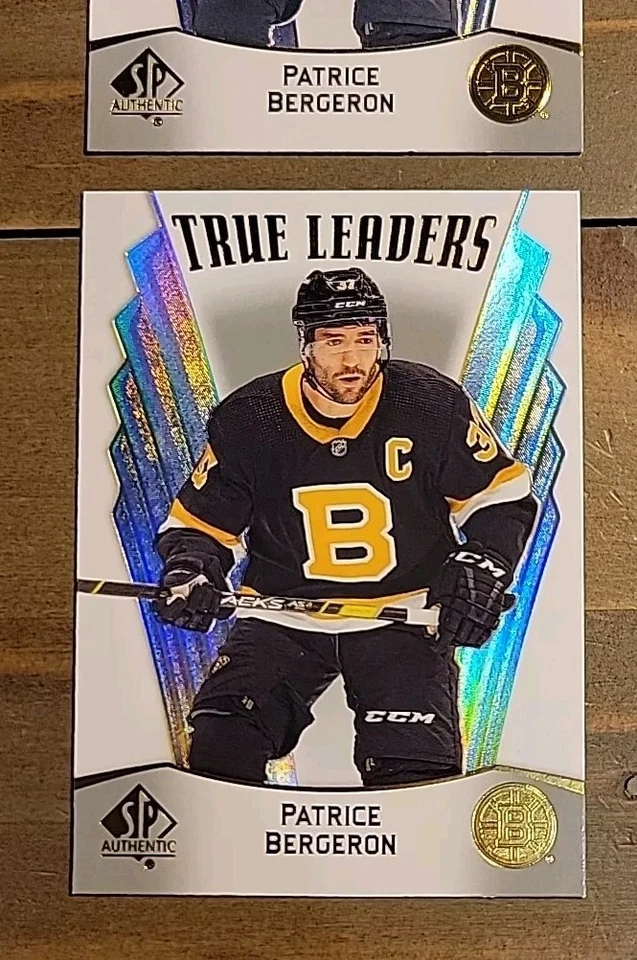 2021-22 SP Authentic True Leaders Lot Patrice Bergeron Boston Bruins #TL-22 - x2 - Image 3 of 4