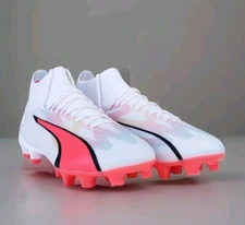 Puma Ultra Pro FG/AG Breakthrough Pack Men Size 7.5 White Fire Orchid  107422-01