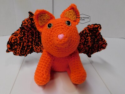 Crochet Dragon Cat! Colorful Stuffed Winged Kitten Plushie! E