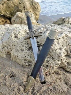 15" Ceremonial Masonic Dagger - Mason Short Sword Freemason Square & Compasses - Image 1 of 4
