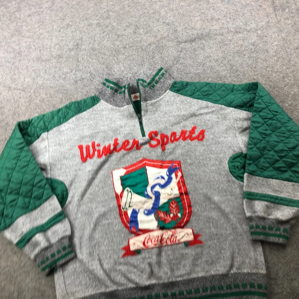 Sudadera De Colección Coca Cola Para Hombre Mediana Cuello Redondo Bordada Deportes de Invierno * Foto 3 de 4