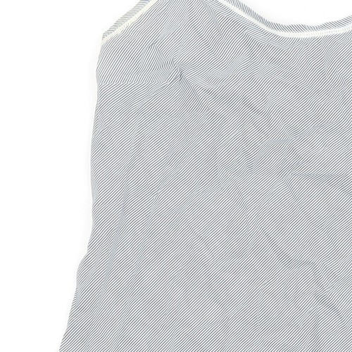 Mango Womens Blue Striped Cotton Camisole Button-Up Size M Scoop Neck - Picture 7 of 10