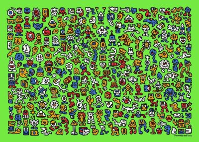 版画 Mr.doodle Alien Town ED300 Mr. Doodle - Alien Town Print - Limited Edition x/300 Sold Out