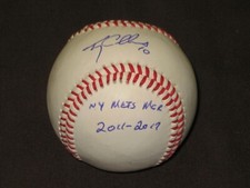 METS MANAGER TERRY COLLINS AUTO INSCRIBED BASEBALL NY METS MGR 2011-2017 COA