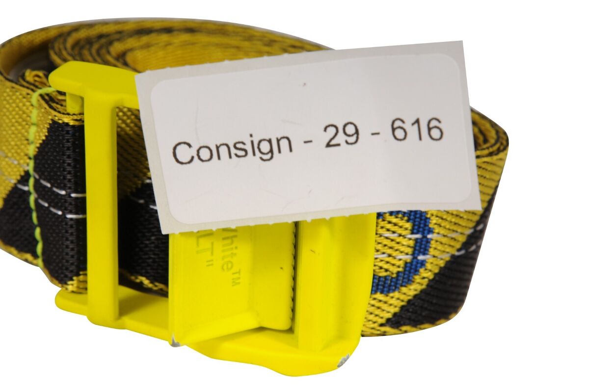 Off White Industrial Belt One Size Yellow Black Tape Logo Off White Industrial Belt One Size Yellow Black Tape Logo