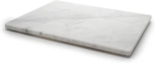 Home Basics Multi-Purpose Pastry Marble Tray Cutting Board Slab with Non-Slip...