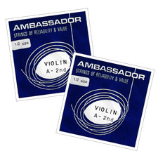 Ambassador 1/2 Violin Wound A String x 2 - Made in the UK Priced to Clear