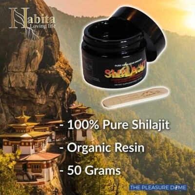 HABITA Pure Himalayan Shilajit Organic Resin Fulvic Acid Lab Tested Vegan 100% Pure 50g