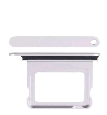 Apple iPhone 16+ Plus Silber Weiß DUAL Sim Karten Halter Tray Ersatzteil