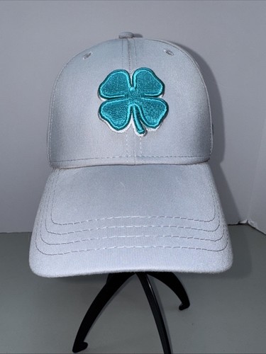 Black Clover Live Lucky Premium Clover Light Gray Blue Fitted S/M Golf Hat