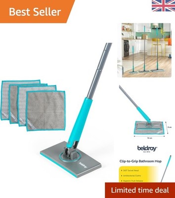 Präzisions Anti-Bac Clip-to-Grip Bad Wischmopp mit 70 cm Griff & waschbaren Tüchern