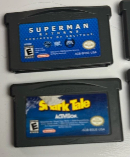 Gameboy Advance 4 Game Cartridge Lot SUPERMAN  HARRY POTTER  SHARKS TALES + More - Image 2 of 4