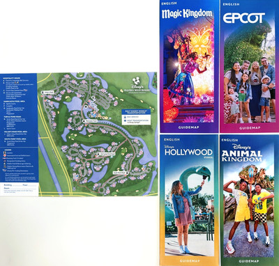 2026 Walt Disney World Old Key West Resort Map + 4 Theme Park Guide Maps - WDW