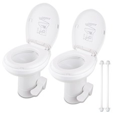 AplusChoice 20" Height RV Camper Gravity Flush Toilet Elongated for Travel