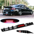 For Infiniti M35 M35h M37 M45 Rear Bumper Diffuser Lip w/ LED Brake Light Glossy