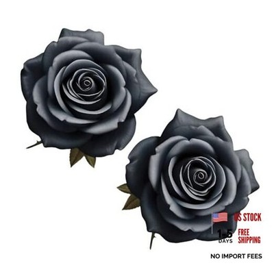 Black Rose Car Stickers Vinyl Decals, Waterproof Removable Car Window Decals