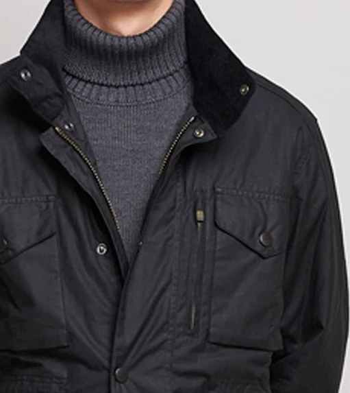 Black ~ BARBOUR SAPPER Men's WAX Jacket MSRP $485 British Heritage image 16
