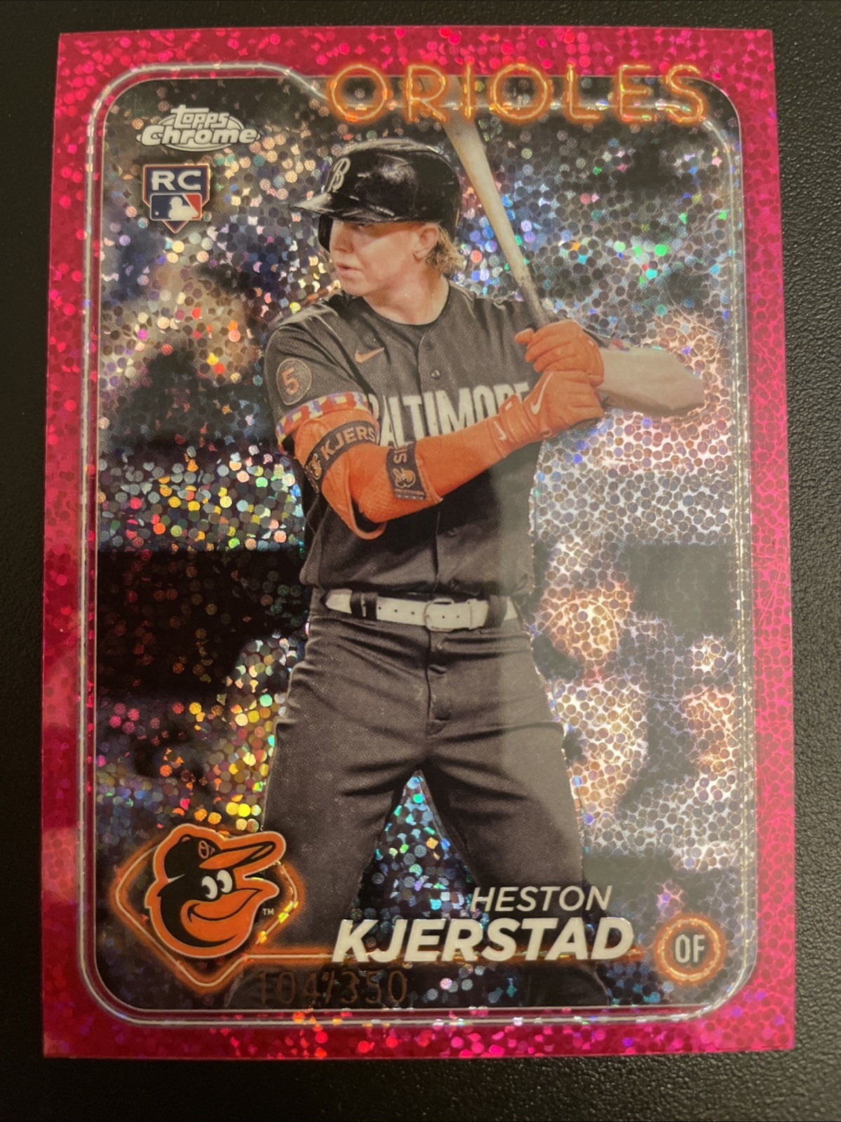 2024 Topps Chrome - Heston Kjerstad #142 Magenta Speckle Refractor /350 (RC)