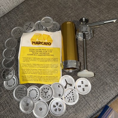  Marcato Biscuits Cookie Press - Complete Set of 20 Discs Made in Italy 