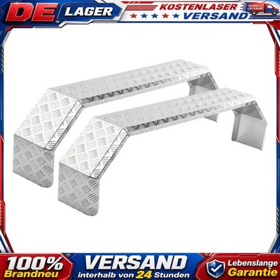 Paar Tandem Kotflügel 1500 x 240mm Riffelblech für Transportanhänger für PKW
