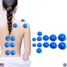 12 Pcs Silicone Cupping Set for Massage Therapy, Pain Relief & Muscle Relaxation